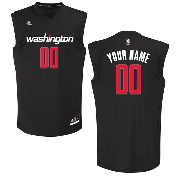 Men Washington Wizards Adidas Black Custom Chase NBA Jersey->customized nba jersey->Custom Jersey